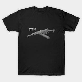 British Sten MKII Submachine Gun T-Shirt